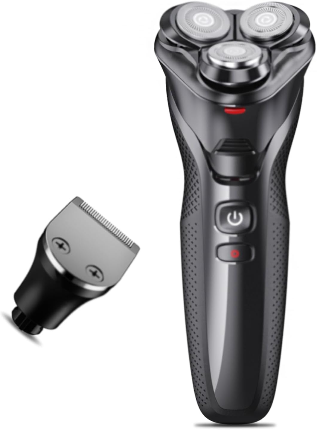 Cordless Electric Razor for Men: 3-in-1 Electric Shavers for Men - IPX7 Waterproof & Precision Blades - Turbo Speed Travel Kit for Beard Nose Sideburns，Charcoal Gray