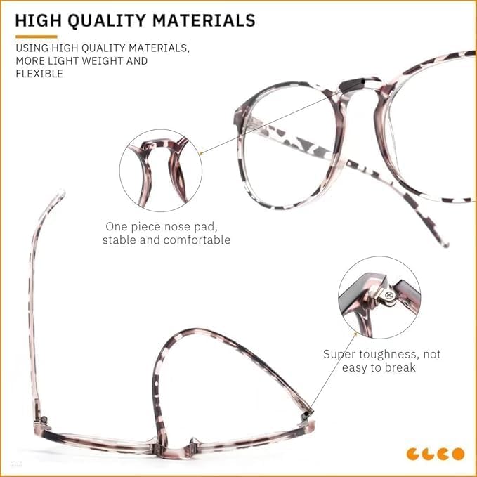 Miniatura 5 de IBOANN - Gafas con filtro de luz azul elegantes y cómodas para mujeres - Paquete de 3 unidades, armazón redonda, estilo listo para pantalla