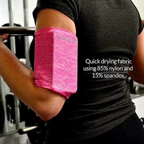 E Tronic Edge Phone Holder For Running, Cell Phone Arm Bands With Reflective Logo, Phone Strap Armband Fits Iphone And Android, Use For Running, Walking, Hiking And Biking, Pink Medium #TOP6