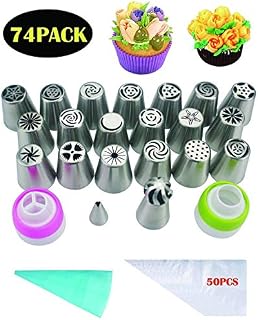 Russian Piping Tips 74 Pcs Cake Decorating Supplies Kit 19 Icing Nozzles 1