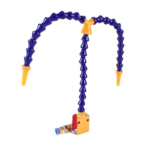 Miniatura 8 de Boquilla de pulverización, tubo de sistema de pulverización de lubricación de refrigerante de niebla + válvula para torno CNC de tubo de aire de