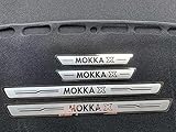 Für VAUXHALL Opel Mokka X 2018–2021 Zubehör Stahl-Türschwellen-Schutzleiste, 4 Stück mit Logo YGAODWQ