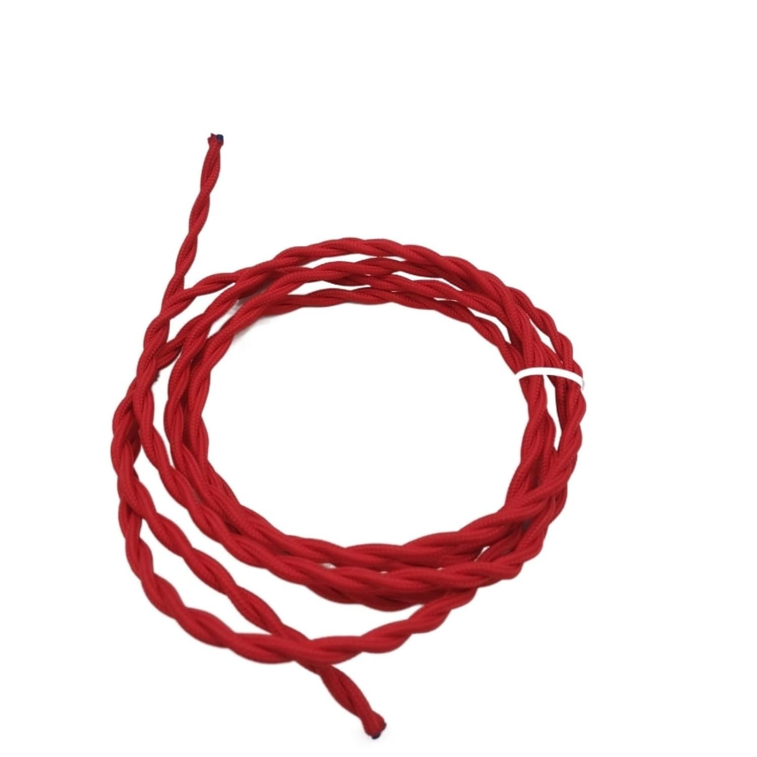 Cables flexibles, cable eléctrico trenzado de 2x0,75 mm | Vintage trenzado textil trenzado retro lámpara colgante cable multicolor múltiples tamaños(RED,30m)