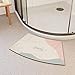 Krzyżowa zakrzywiona mata prysznicowa, półkoliskowa matka do kąpieli przeciwpoślizgowej dywaniki dywanowe sektor narożny mata prysznicowa, bez poślizgu, miękki chłonność, do okrągłego prysznica, 4 5x1