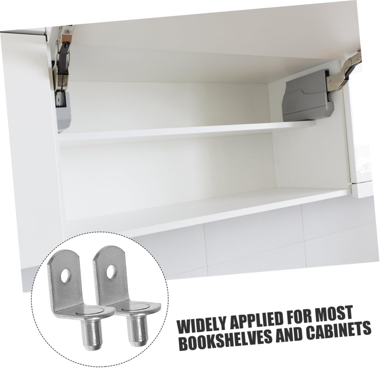 100pcs Sturdy Metal Shelf Pegs Clips for Shelving Bracket Brackets for Kitchen Cabinet Support