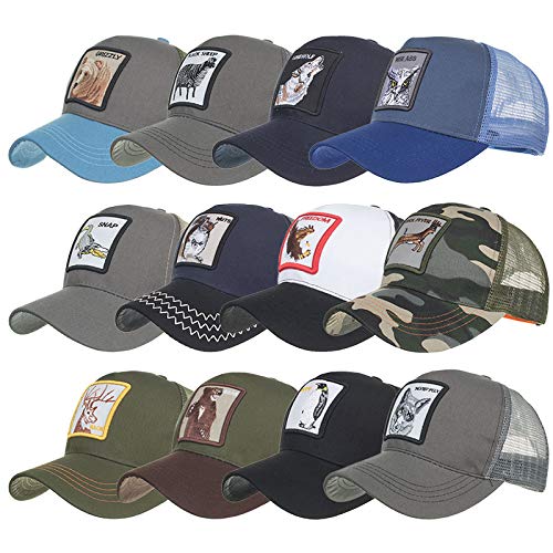 CHUANGE Boné de beisebol de malha com aba traseira ajustável para o verão Animal Farm, Beisebol, T L