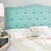 Barton Full/Queen Cotton Upholstered Tufted Button Headboard (Sea Mist Green)
