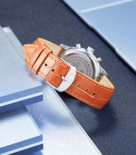 Binlun Genuine Calfskin Replacement Leather Watch Strap Multicolor Waterproof For Men Women(12Mm,14Mm,16Mm,17Mm,18Mm,19Mm,20Mm,21Mm,22Mm,23Mm,24Mm) #TOP4