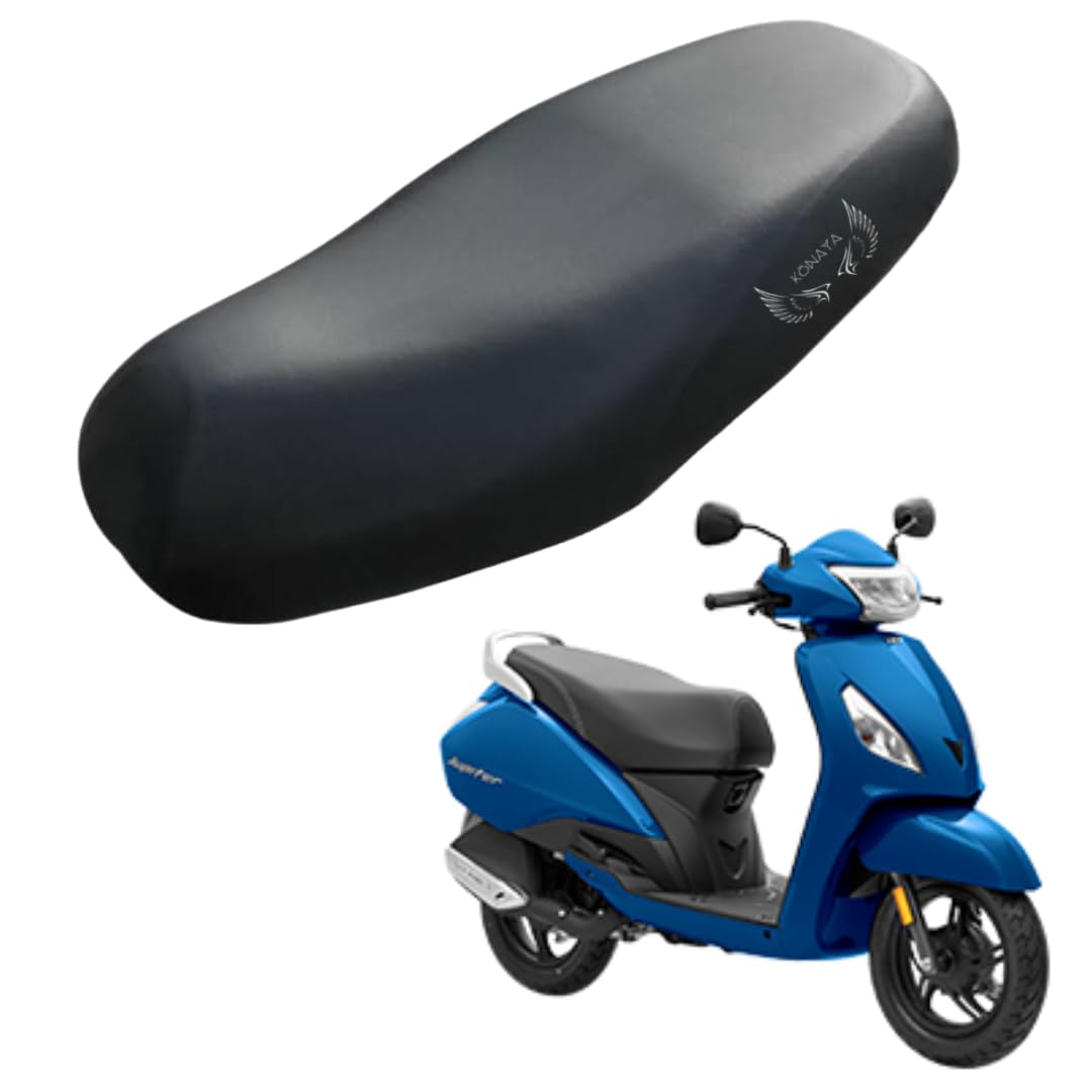 KONAYA Jupiter Old Seat Cover Protect from Rust and Dust, PU Leather Waterproof Durable Jupiter BS4, BS6 Scooter Seat Cover (Black)-image-3