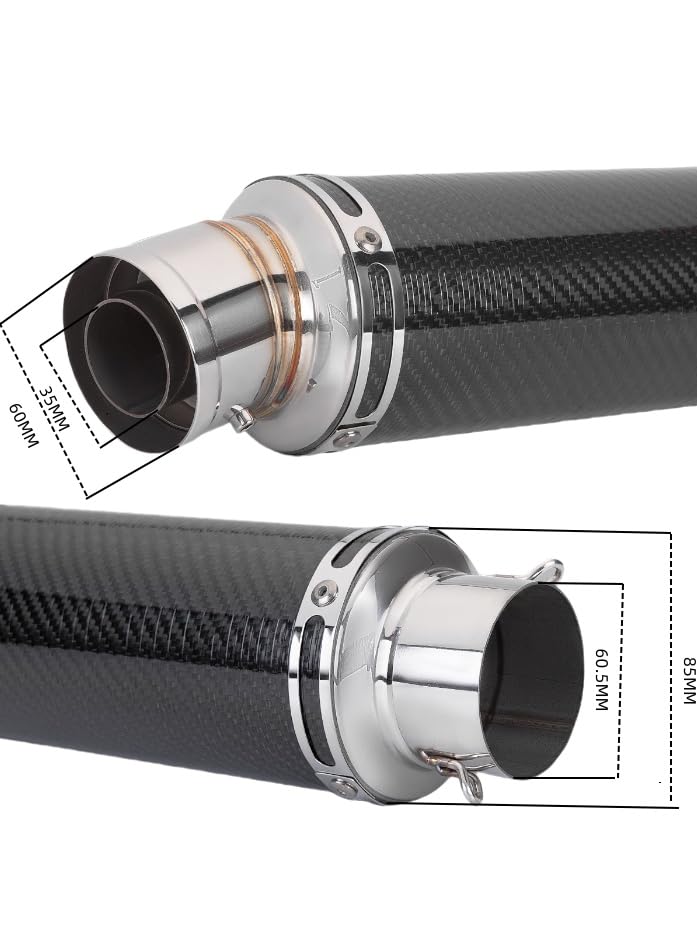 Amazon | Willthinleye 汎用60.5mm スリップオン サイレンサー 60.5mm Amazon | Willthinleye 汎用60.5mm スリップオン サイレンサー 60.5mm