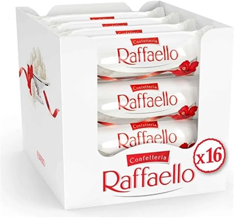 Ferrero Rocher Raffaello Badem Hindistancevizi Krema Dolgulu Beyaz  ikolata 40 gr x 16 Adet