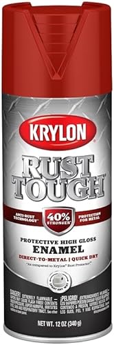Miniatura 42 de Krylon 'Rust Tough' Esmalte preventivo anti-corrosión , negro (Semi-Flat Black) Negro (Flat Black),Rico en zinc,Almendra,Alumino,gris