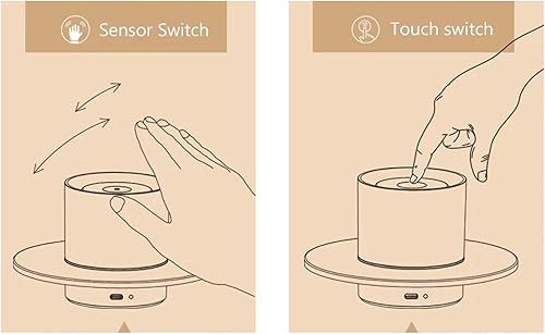 Miniatura 7 de Lámpara de mesa LED portátil inalámbrica con vela, batería recargable de 2000 mAh, romántica, luces nocturnas, hotel, sala de estar, decoración del