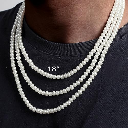 Image of Zeffy Pearl Necklace 4MM /6MM /8MM Dainty Round Imitation Pearl Choker Necklace Wedding Pearl Necklace Delicate Jewelry for Women Simple Bridesmaid Jewelry Gifts