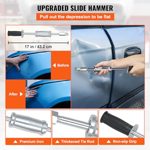 Miniatura 5 de Vevor Extractor De Clavos Para Carrocería 800va Kit De Eliminación De Abolladuras De Carrocería 1600a Soldador Por Puntos 32x24cm Máquina De Reparación De Abolladuras Accesorios Para Coches Camiones