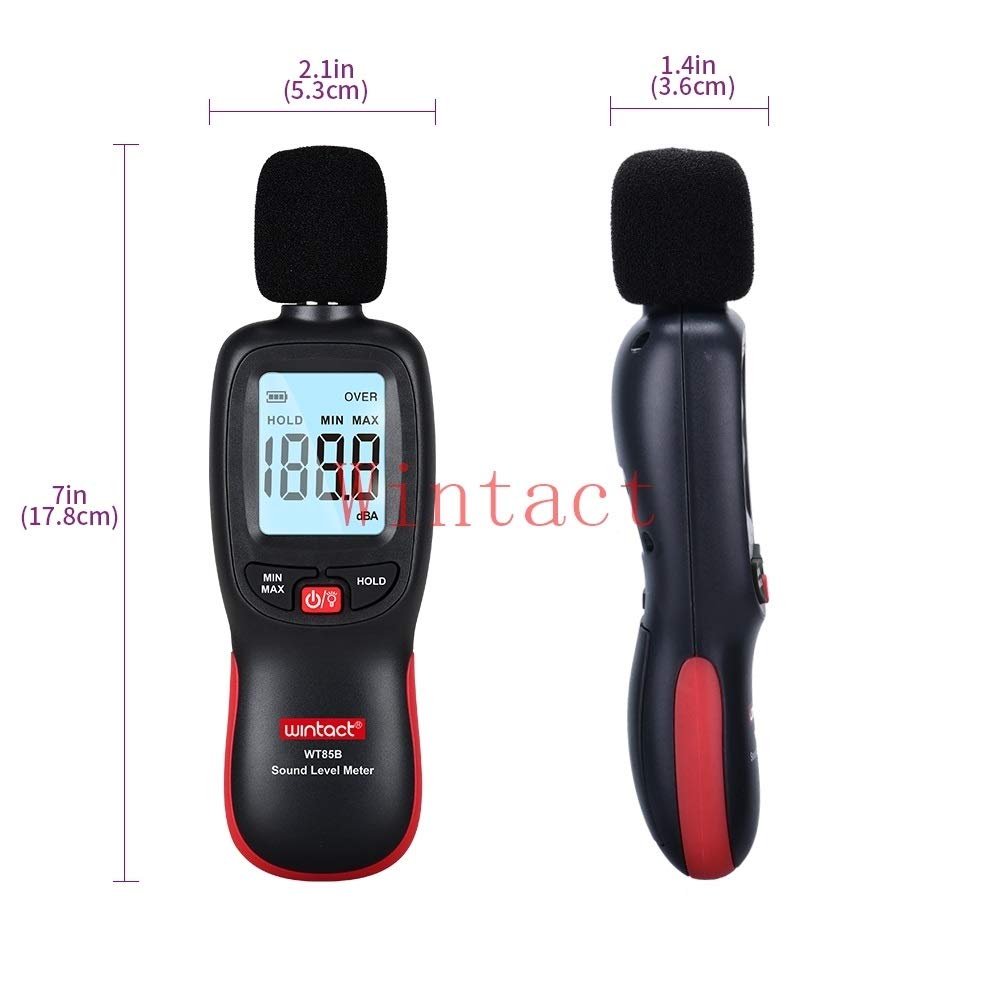 Sonometro Nivel Digital Db Sound Meter Data Logger 30 ~ con 130dBA en Tiempo Real Intervalo de muestreo y el Valor Ajustado