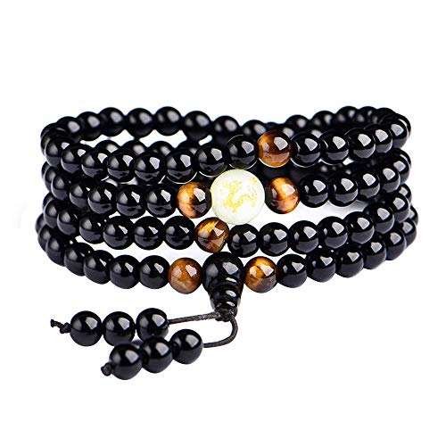 Xinxun Brazalete Elástico Pulsera Cuentas Beads Bracelet Pulseras Punk Rock para Parejas Novios Mujer Hombre San Valentín