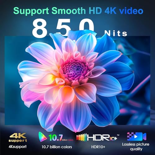 Image of JIMTAB 2K Vivid Tablet, Smooth HD 4K Video 11 inch Android 14 Tablets, 18GB+128GB Octa Core Gaming Tablet, 3 Camera, Large 9000mAh, Hi-Res Stereo 4 Speakers, Split Screen, Face Recognition (Dark Gray)