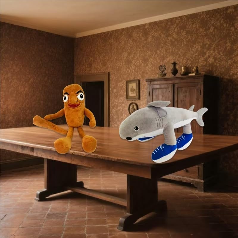 Ltalian Tralalero SahurPlush – 12" Animal Soft Pillow Toy – Funny Tung Tung Meme-Inspired Collectible for Fans 2pcs (Yellow) - Image 4