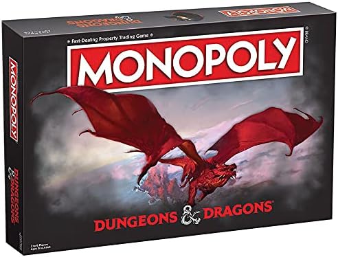 Winning Moves Dungeons and Dragons Monopoly Board Game, Play with monsters such as Beholder, Storm Giant and Demogorgon