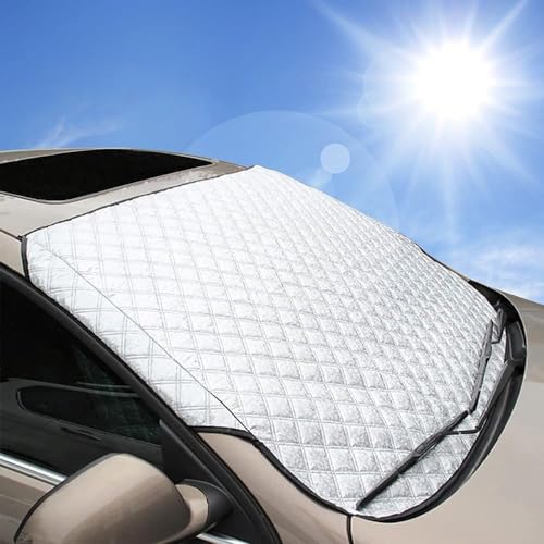Hongxiani Couverture Pare Brise Voiture pour Alfa Romeo Stelvio 2017-2021,Glace Imperméable Anti Glace UV Soleil Protection