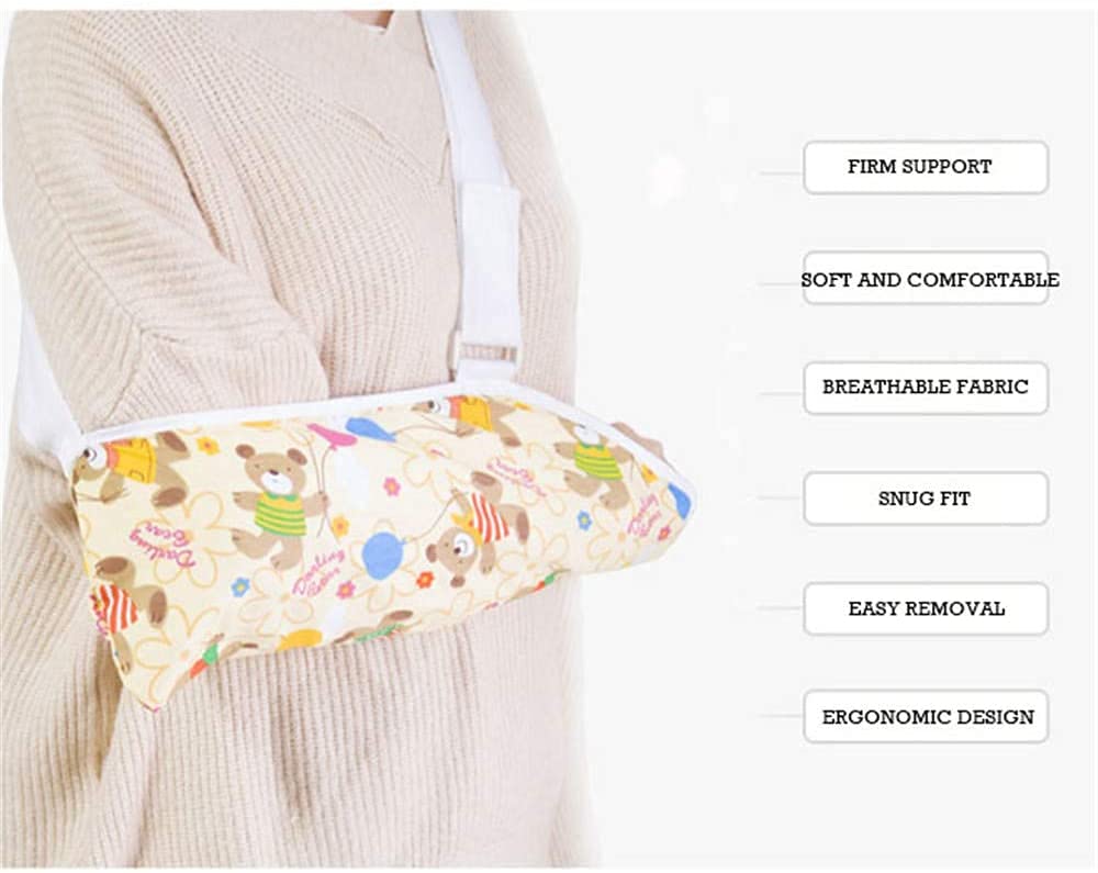 Cabestrillo de brazo para lesiones en el hombro Eslingas de brazo para soporte de brazo de muñeca rota Cabestrillo de brazo infantil de calidad de grado médico, inmovilizador de soporte de c