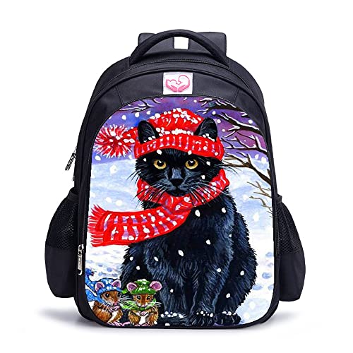 Sac à dos chat de Noël idéal pour la rentrée scolaire des filles et garçons