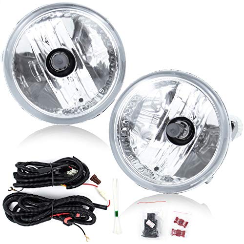 RP Remarkable Power, FL7124 Fit For 2000-2009 Prius Highlander Echo MR2 Spyder/Scion xA Chrome Black Bezel Fog Light Kits