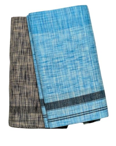 Image of Self Design Lungi & Dhoti for Men (Unstitched)| Lungi for Mens Cotton Blend | 2 Meter | Soft, Lightweight & Breathable Fabric | Ethnic Wear for Daily Use