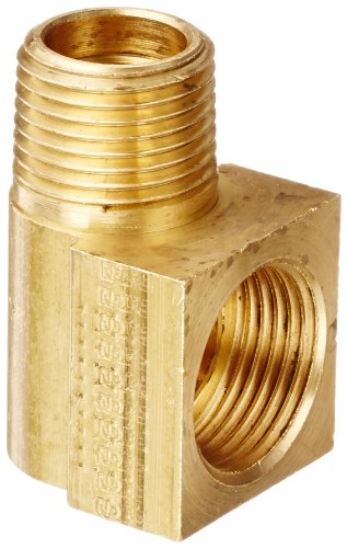 Eaton Weatherhead 402X8 Brass CA360 Inverted Flare Brass Fitting, 90 Degree Elbow, 3/8