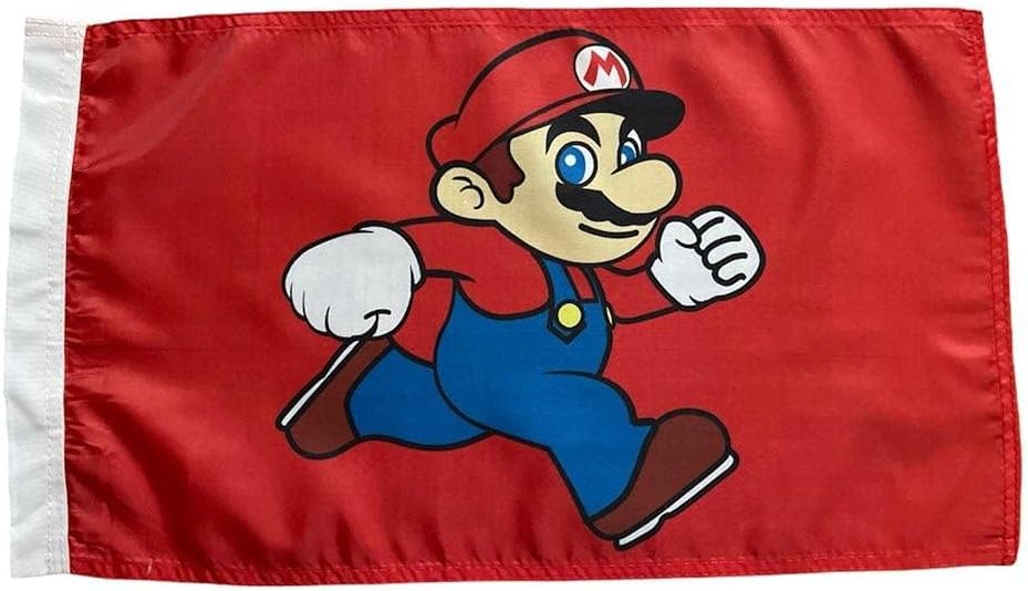 JLP 7' Foot Tall 5/16 Heavy Duty Flag Whip Yamaha Raptor Warrior YFZ450 Blaster ATV Whip Flag Can-am Mario, white