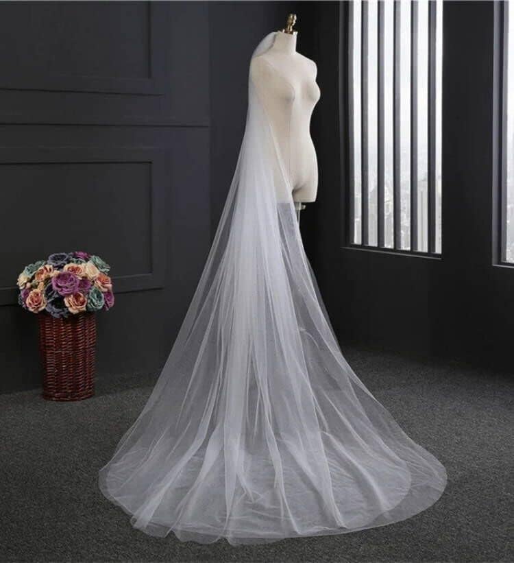 Miniatura 2 de Aularso Wedding Veils for Brides Long Bridal Veil Simple Veils with Comb Soft Tulle Hair Accessories for Brides 118