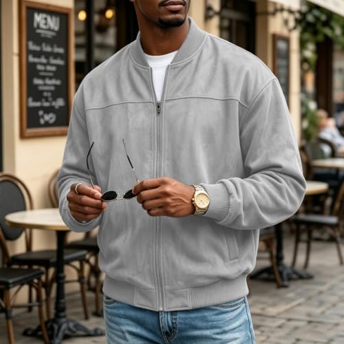 Zip Up Jacket Men Light Business Casual Bomber Jacket with Pockets 2026 - image 2