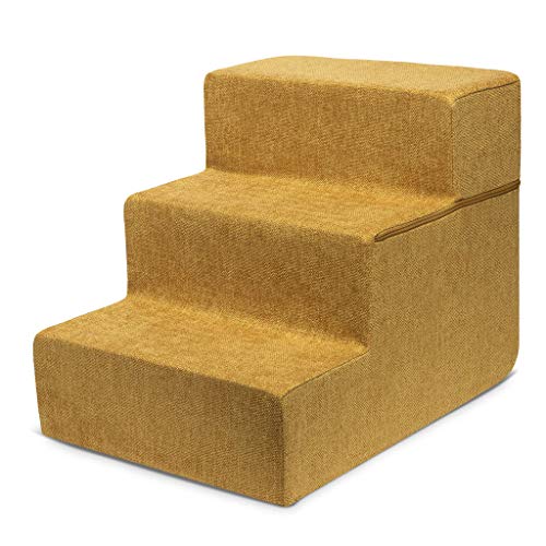 Image of Foldable Pet Steps /Stairs with CertiPUR-US Certified Foam for Dogs and Cats by Best Pet Supplies