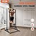 VEVOR Power Tower Dip Station, 8-Level Height Adjustable Pull Up Bar Stand, Multi-Function Strength Training Workout Equipment, Home Gym Fitness Dip Bar Station, 330LBS Weight Capacity, Black & Yellow