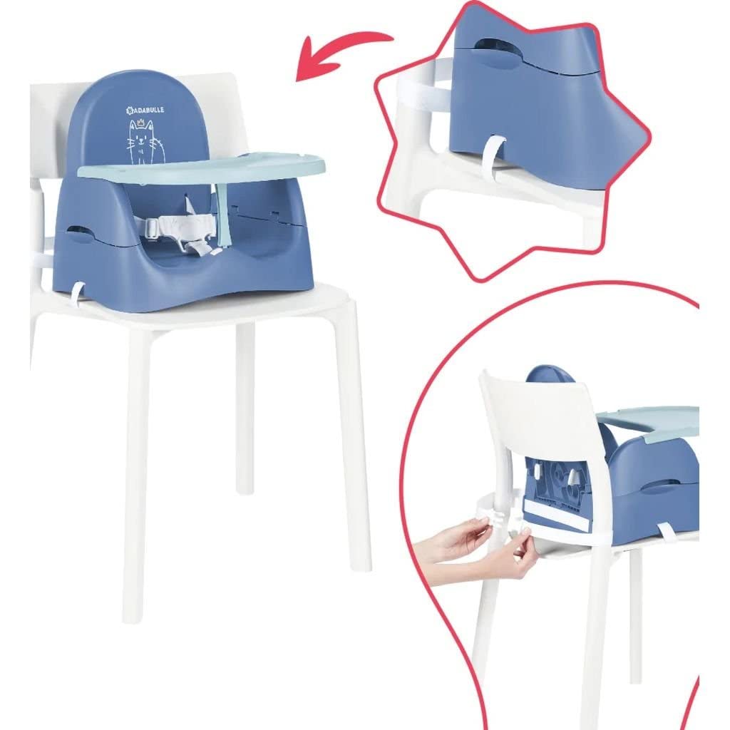 Badabulle Rehausseur de chaise Chat - Pliage Compact - Universel - De 6 a 36 mois