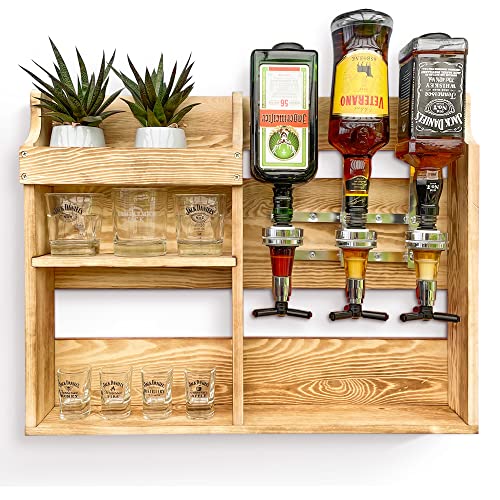 LieferBar Hausbar Holz [Rustikal & Nachhaltig] ohne Aufbau | Mini Bar -...