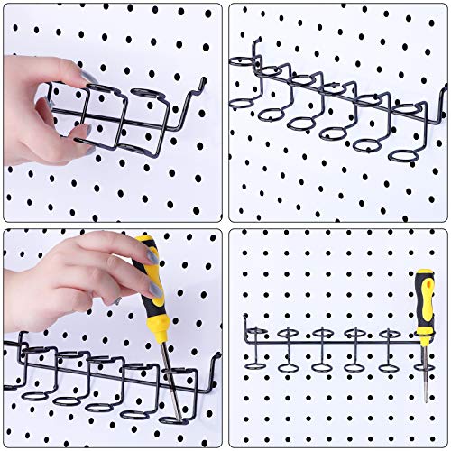 Hotop HOTOP-MULTI-TOOL HOLDER-0351 2 Pieces Pegboard Screwdriver Holder Peg Board Tool Utility Hooks Pegboard Accessories Six-Tool Multi-Tool Organizer Racks Holder Accessory Multi-Ring Tool Holder For Pegboard, Pliers thumb #2