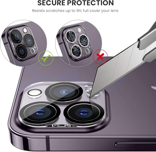 Image of Xmon Back Camera Lens Protector for iPhone 16 Pro Max (1 Pack) Premium Camera Glass Protector Guard, Anti-Scratch, Ultra-Clear, Easy Installation