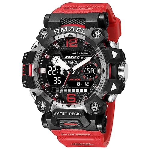 Montre de sport pour vos aventures en plein air avec le modèle SMAEL rouge
