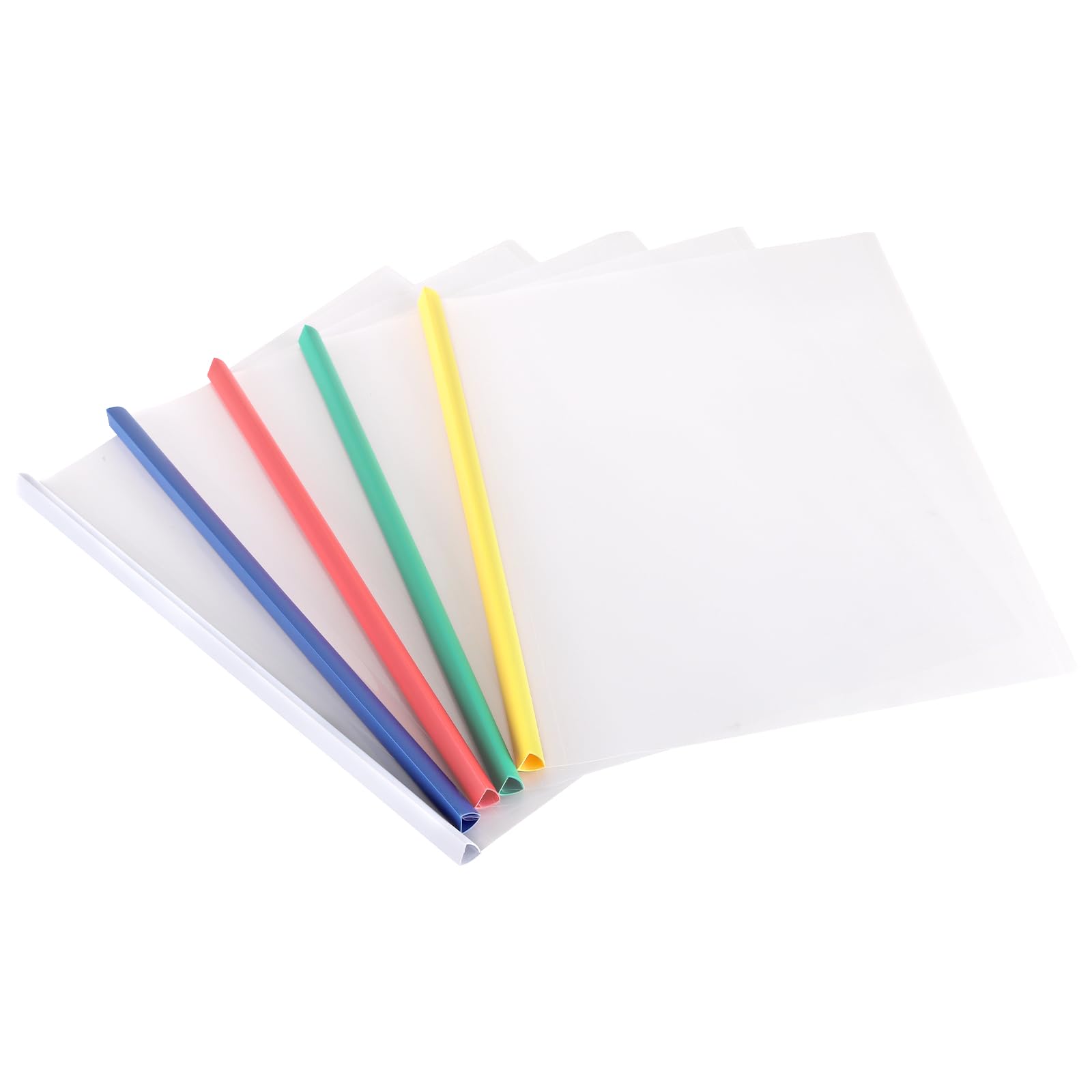 JEUIHAU 40 Pcs A4 Report Covers with Sliding Bar, Clear Clip Bar Files Project Presentation Covers Hold Up to 60 Sheets for Home School Office Documents, Mixed Colours - Image 4