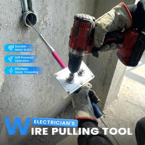 Extractor automático de cables para taladro y guía de cableado de pared 5