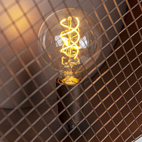 Qazqa Retro Stehleuchte, Stehlampe - Barrel - Grün, Rund, max. 40W, Geeignet für LED, 143cm, Ideal als Flur, Küche lampe, Schlafzimmerlampe und Wohnzimmerlampe