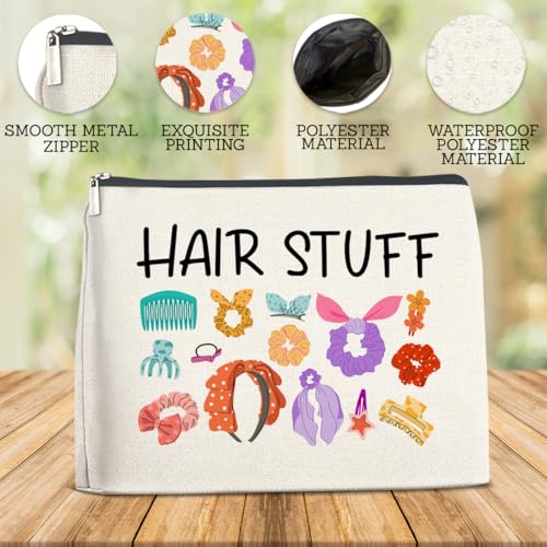 Hair Stuff Zipper Makeup Bag Cosmetic Pouch Gifts for Women Girls Hairstylist Hairdresser Hair Stuff Travel Storage Bag3