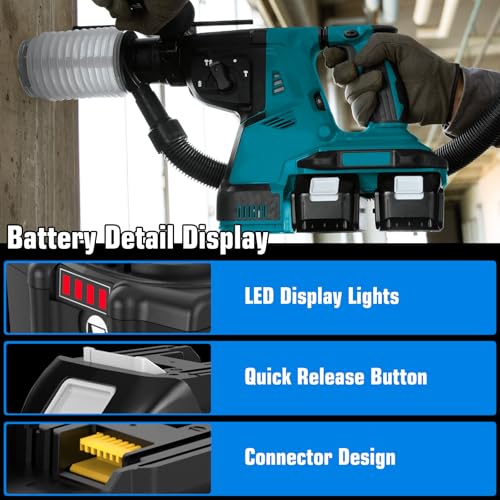 4X10.0Ah/10000mAh Ersatzakku für Makita Akku 18V BL1860B – Ansicht 3