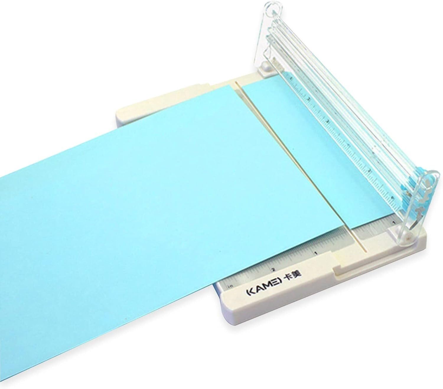 couteau de papier, Massicot de bureau avec tête sécurité et règle latérale for travaux manuels, photos, cartes vœux, scrapbooking, petite taille(Small)