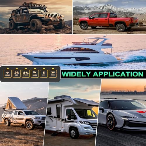 image for Somaer Wireless 6 Gang Switch Panel,Multifunction Remote Control Offro