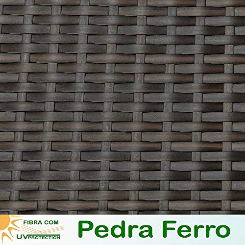 2 Cadeiras e 1 Mesa Alta Com Tampo Bela, Jardim, Fibra Sintetica Pedra Ferro