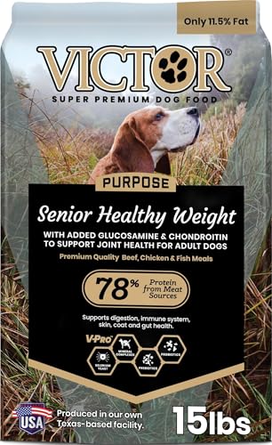 VICTOR Purpose - Senior Healthy Weight Management Dry Dog Food, 15 lb