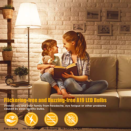 Image of LED Light Bulbs 100W Equivalent 1500 Lumens, A19 13W 2700K Warm White Non-Dimmable, Super Bright No Flicker Standard E26 Edison Screw Bulbs for Home, Bedroom, Office Lamp, 12-Pack